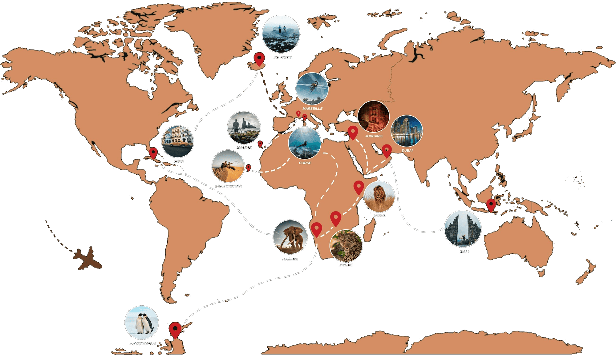 Carte monde formation